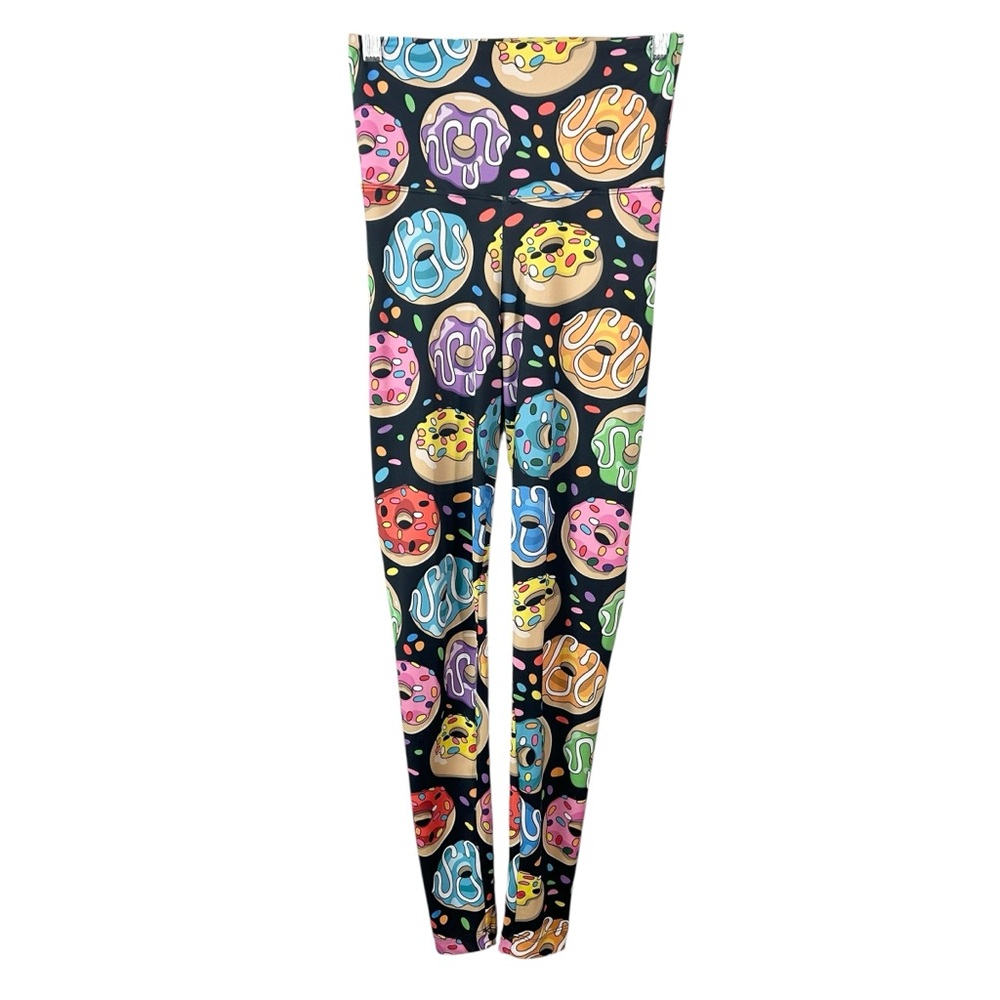 Grassroots California Donuts High Waisted Yoga Leggings Women's size Small